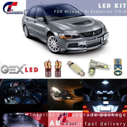 For Mitsubishi Evolution 7/8/9 LED Interior Lights Conversion Kit 5Pcs