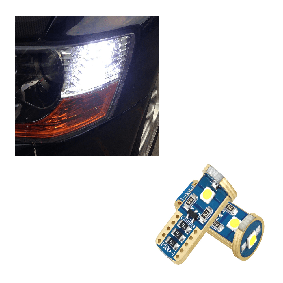 MITSUBISHI CAR WHITE LIGHT BULBS LED ERROR FREE CANBUS 9 SMD XENON W5W 501