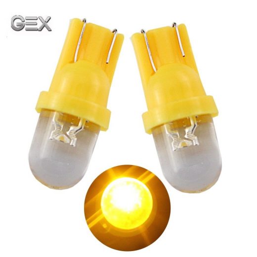 best price led T10 side dashboard wedge light bulb license plate yellow 12V