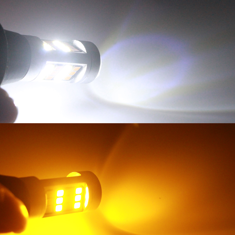 IJDMTOY Switchback LED DRL / Turn Signal Lights Kit For 2014-2016 Mazda 3 (Sedan Or Wagon) - 6 LEDs, White & Amber, No Hyper Flash