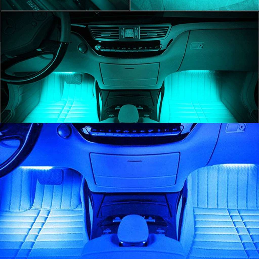 36 LED Car Interior Floor Remote Control RGB Atmosphere Light Strips