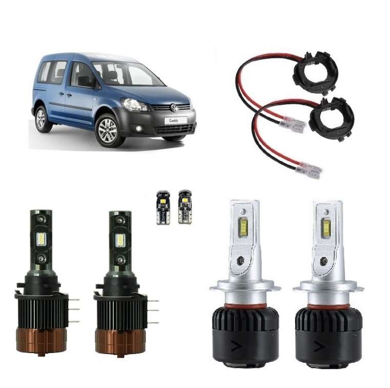 Volkswagen Caddy 10On LED Headlights DRL High Low Conversion Kit