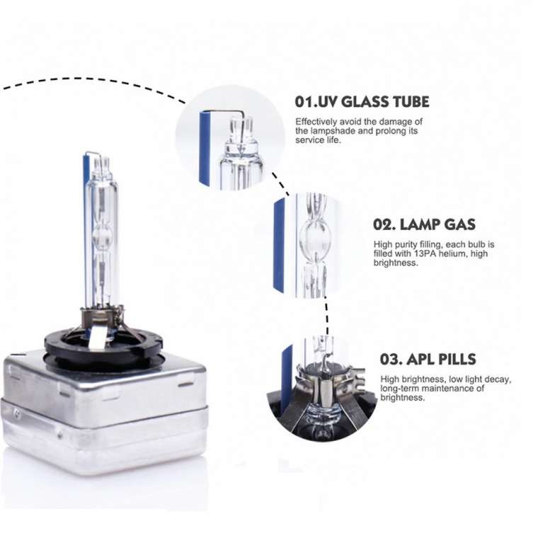 D3S HID 35W 6000K Headlights Original Replacement Bulb