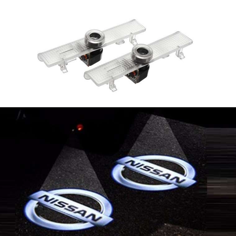 2X Nissan LED Door Courtesy Projector Light Logo Shadow