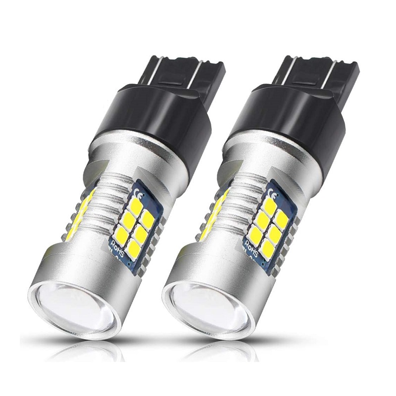 T20 12V 7443 21 White LED Tail Brake Stop Light Bulb Globes