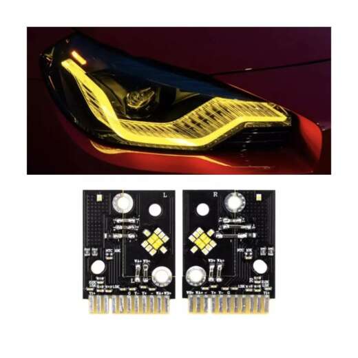 For BMW 2 Series G42 M2 G87 2021 - Onwards Yellow DRL Board