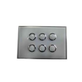 AC 240V 10A 6 Gang Push Button LED Switch