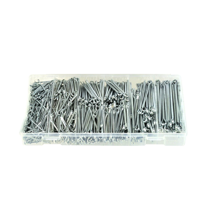 1000Pcs Heavy Duty Zinc Plated Cotter Pin Assortment Kit - Image 2