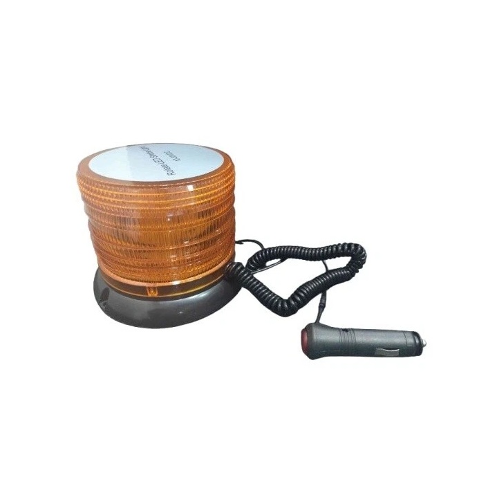 Cigarette Lighter Powered Magnetic Warning Yellow Beacon Light