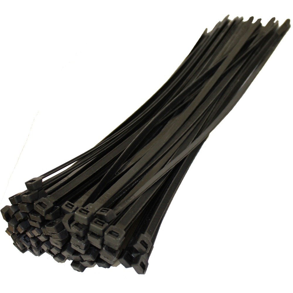 Premium 300 Piece Black Zip Ties Set Heavy Duty Multi Purpose Cable Ties