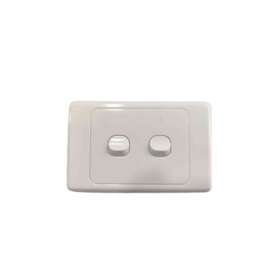 2 Gang Light Switch Vertical Wall Plate 10A 250V Flush Mount White