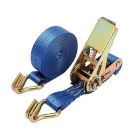 Long Blue Heavy-Duty Webbing Ratchet Strap 1 Inch 10m
