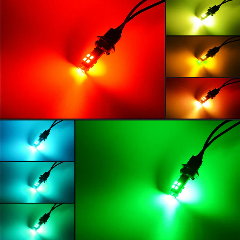 16-Color Multi-Mode RGB T10 LED Bulb Kit With RF Remote - Image 2