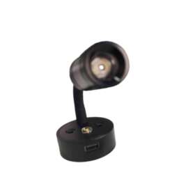 Black Surface Mount Cool White CW DC12-24V 3W LED Spot Light USB MY-014-D